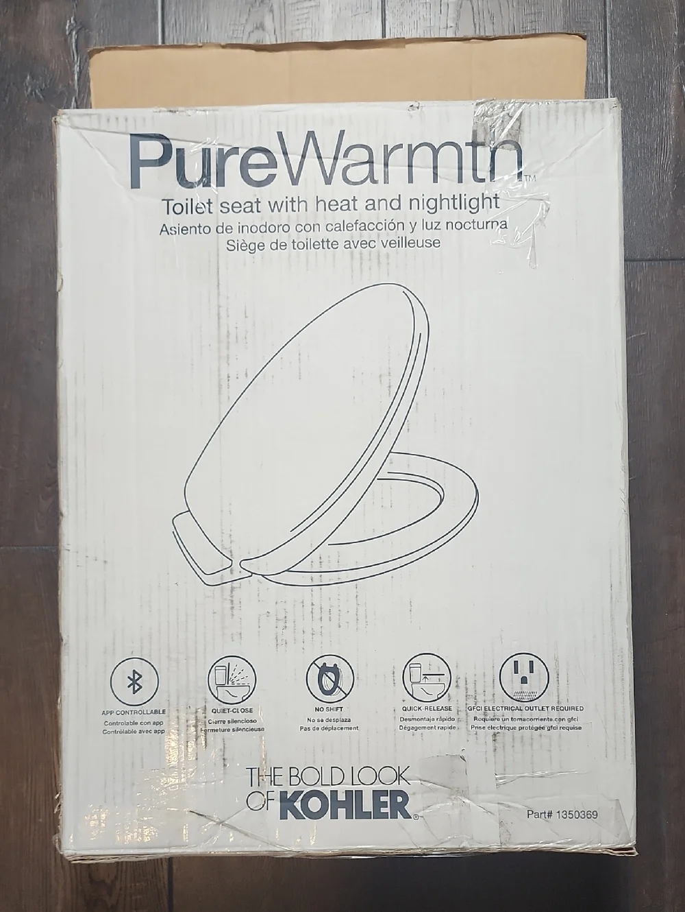 KOHLER PureWarmth White Elongated Toilet Seat Model K-10349